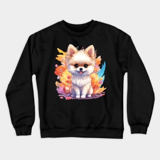 Fluffball Lovely Pomeranian Puppy Crewneck Sweatshirt